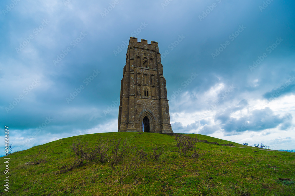 St Michael's Tower on Glastonbury Tor, England St Michael's Tower on Glastonbury Tor, England