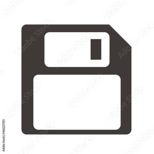 フロッピーディスクのイラスト。
データを保存するコンセプト。