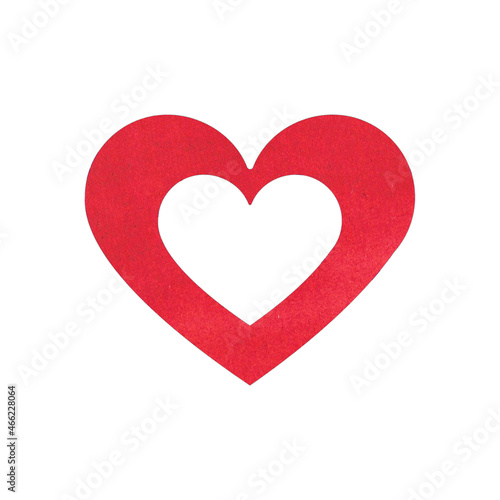 Heart. Watercolor illustration in vibrant color. Suitable for valentine's day typography and prints, gifts. Can be used on satas as an icon and in infographics 