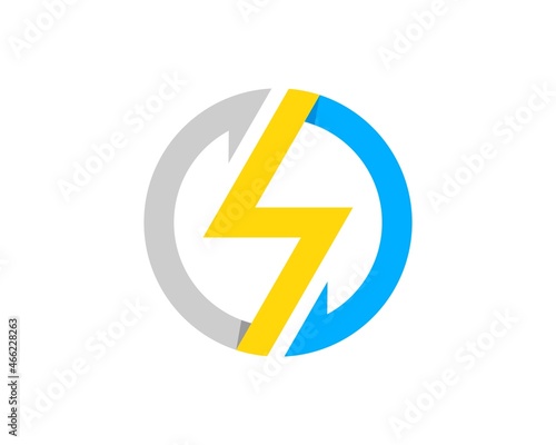 Free Download Circular arrow with electrical lightning inside - GFXLoad