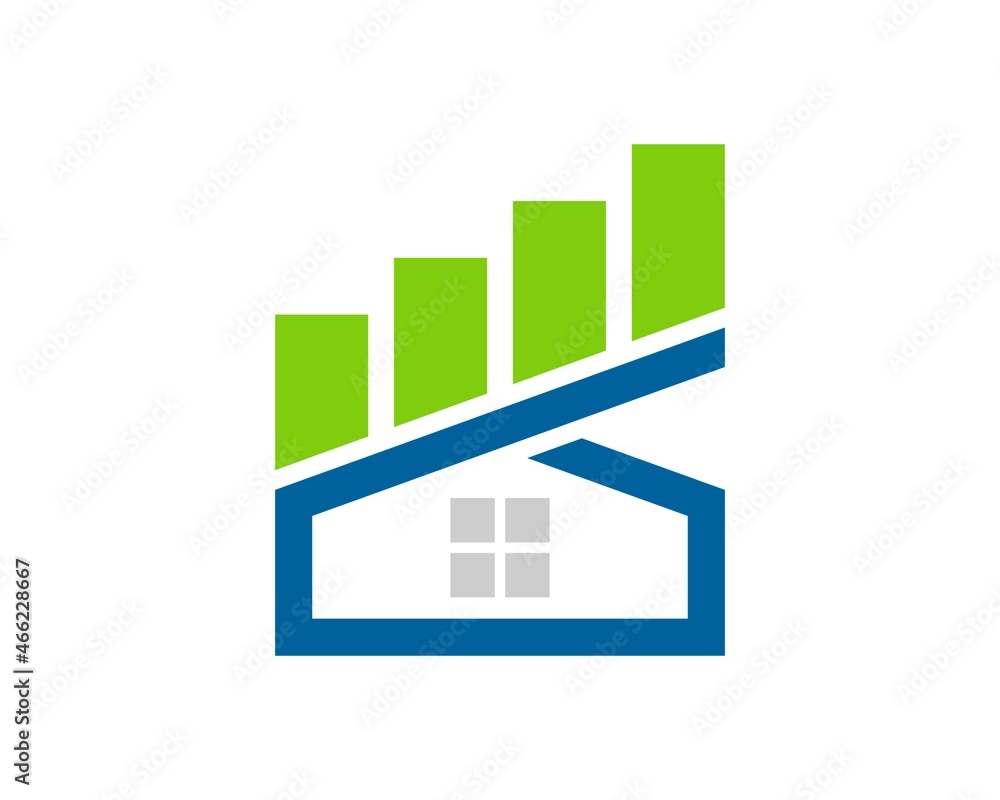 Fototapeta premium Simple cloud with financial chart on the top