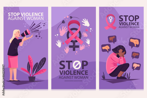Stop Violence Against Women Illustration photo