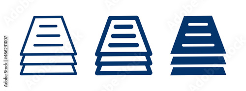 Stack of blank paper document icon vector illustration