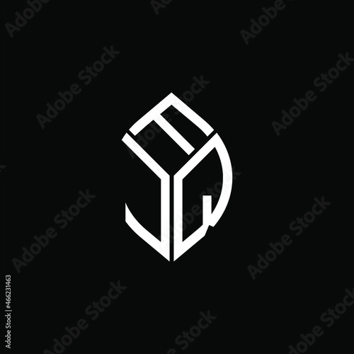 FJQ letter logo creative design. FJQ unique design
 photo