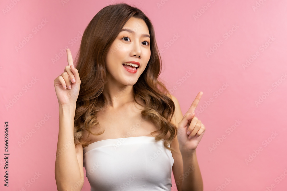 Beautiful Young Asian Woman short hair with Clean Fresh Skin. Face care, Facial treatment, Cosmetology, beauty and healthy skin and cosmetic ideas concept. Beautiful Young Asian Woman short hair with Clean Fresh Skin. Face care, Facial treatment, Cosmetology, beauty and healthy skin and cosmetic ideas concept.