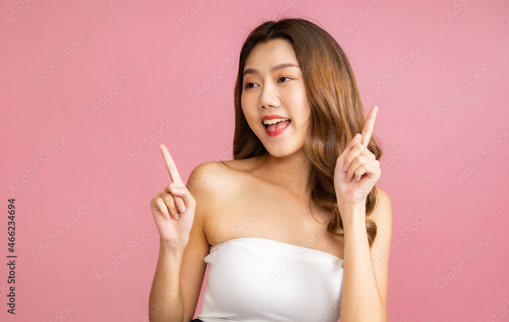 Beautiful Young Asian Woman short hair with Clean Fresh Skin. Face care, Facial treatment, Cosmetology, beauty and healthy skin and cosmetic ideas concept. Beautiful Young Asian Woman short hair with Clean Fresh Skin. Face care, Facial treatment, Cosmetology, beauty and healthy skin and cosmetic ideas concept.