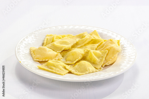 Italian traditional dumplings tortelini with meat