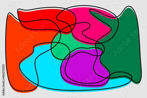 Abstract colorful topographic map design vector Free Vector