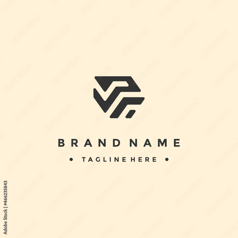 Letter PF Abstract logo vector design template Letter PF Abstract logo vector design template