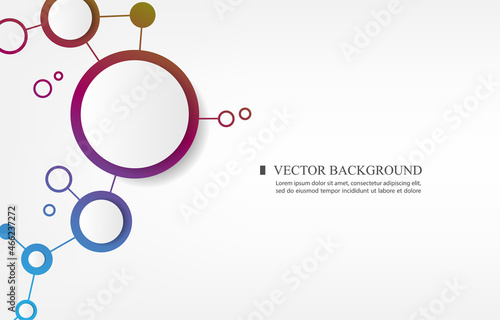 white isolation vector wallpaper.geometric vector circle shape.technology connection