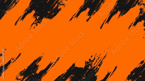 Minimal Abstract Orange Scratch Grunge Texture In Black Background