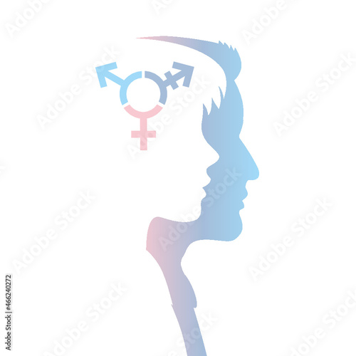transgender, gender symbol illustration