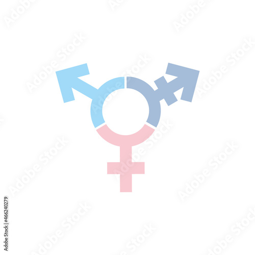 transgender, gender symbol illustration man woman divers diversity