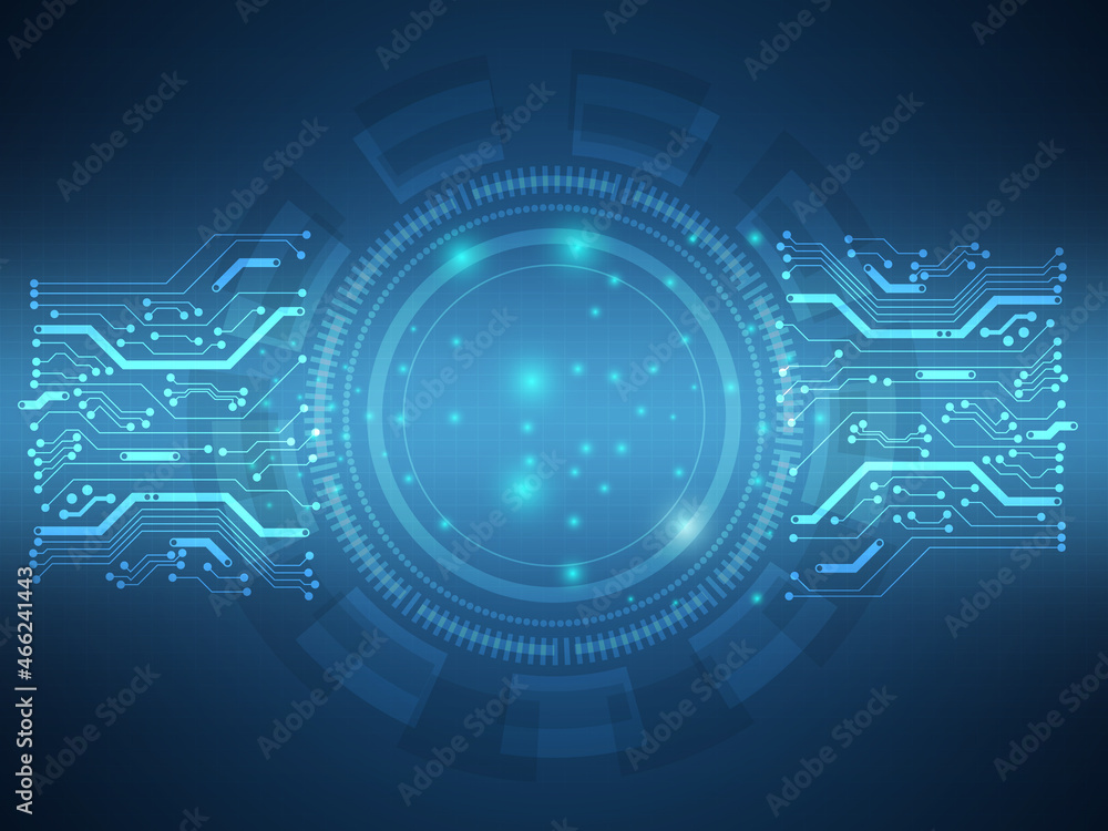 abstract circuit technology futuristic hud background