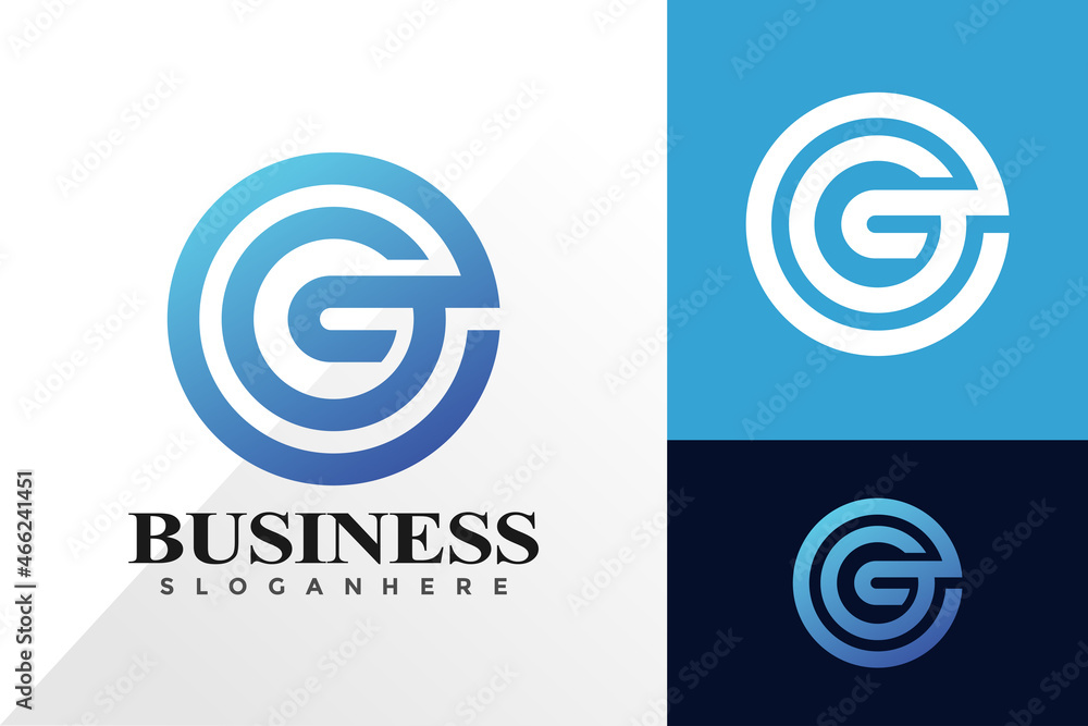 Letter G circle monogram logo and icon design vector concept for template Letter G circle monogram logo and icon design vector concept for template