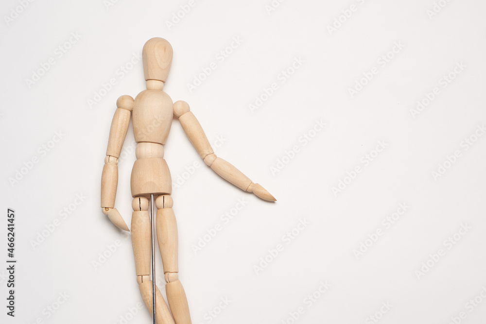 wooden mannequin object close up light background wooden mannequin object close up light background