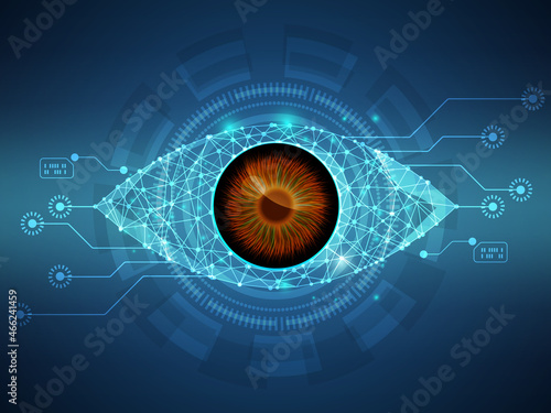 abstract eye futuristic technology background
