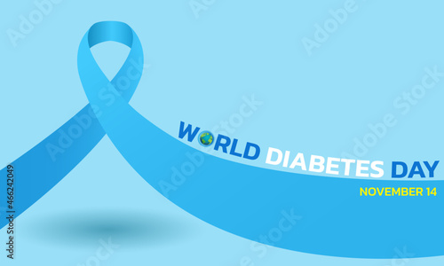 World Diabetes Day. 14 November Awareness Month of World Diabetes Day Background.