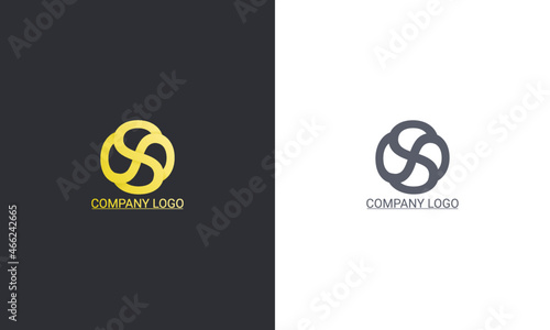 luxury logo gold flower ornament for business