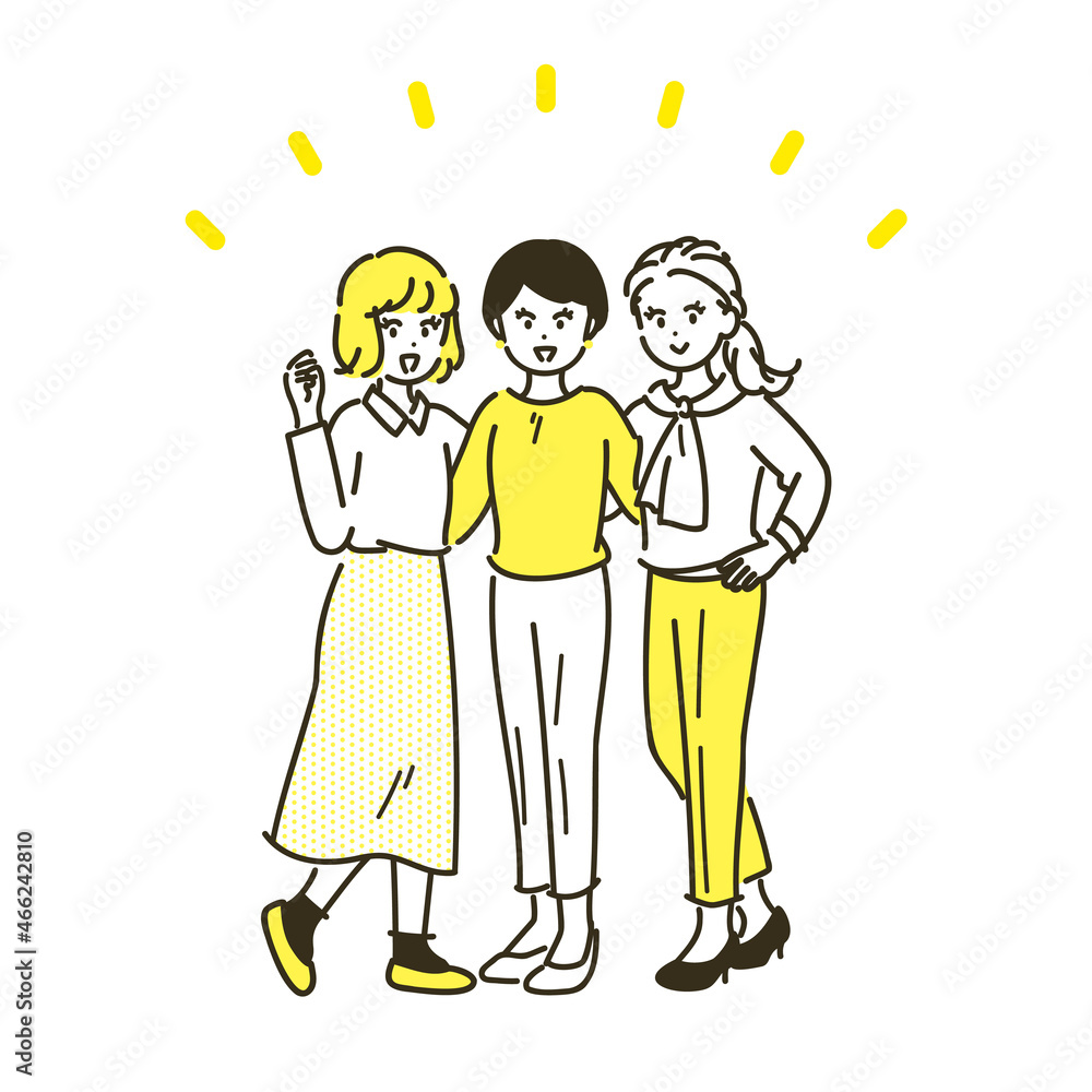 肩を組むビジネスウーマンのイラスト素材 Stock Vector Adobe Stock 肩を組むビジネスウーマンのイラスト素材 Stock Vector Adobe Stock