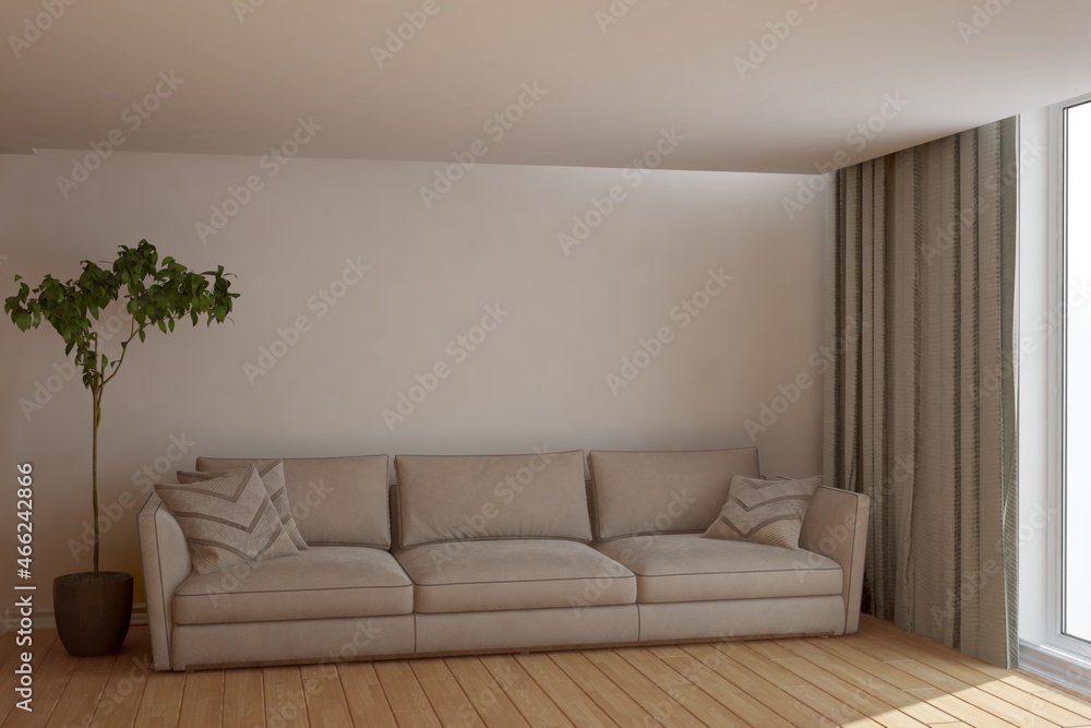 Fototapeta premium Modern interior design. 3D illustration