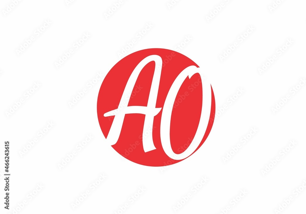 Good shape of AO initial letter Good shape of AO initial letter