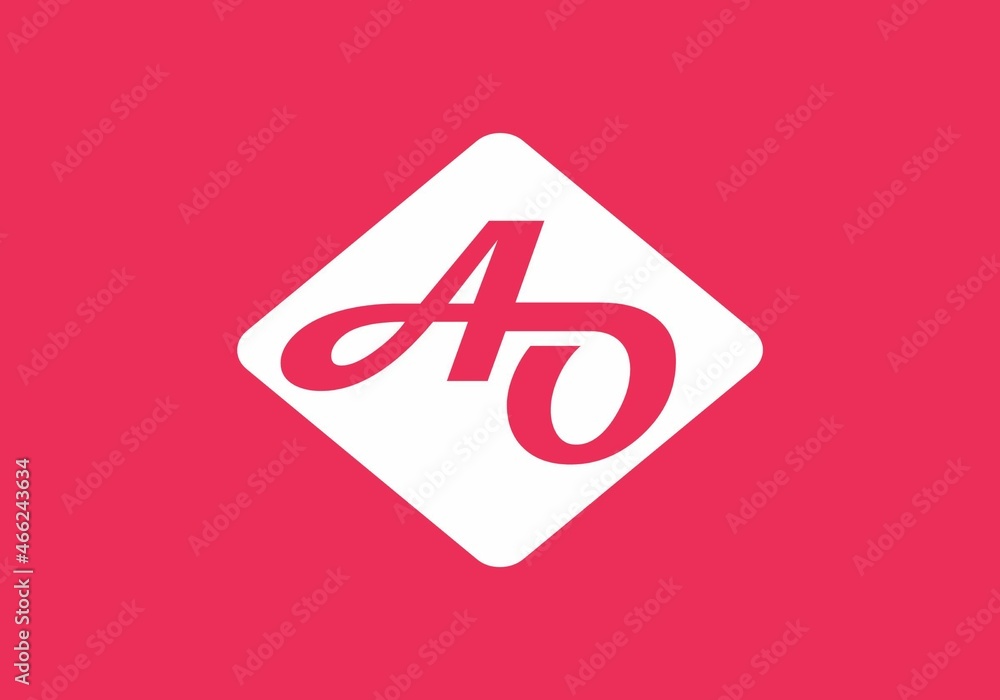Good shape of AO initial letter Good shape of AO initial letter