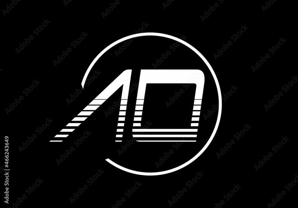 Fototapeta premium Good shape of AO initial letter