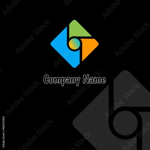 Letters bbb in square shape Triple b logo design good logo for companies  photo