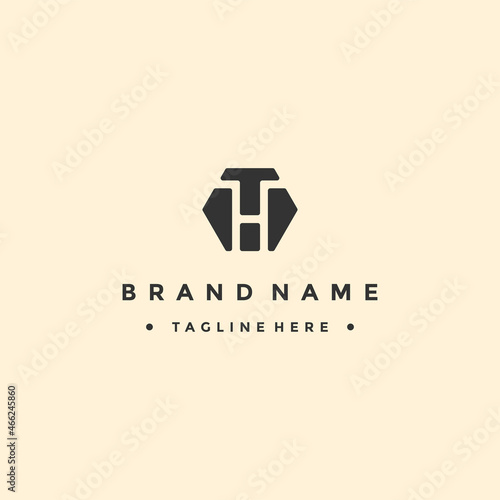 Letter TH Abstract logo vector template