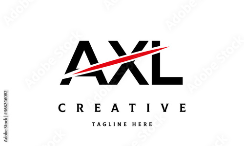 AXL creative cut three latter logo photo