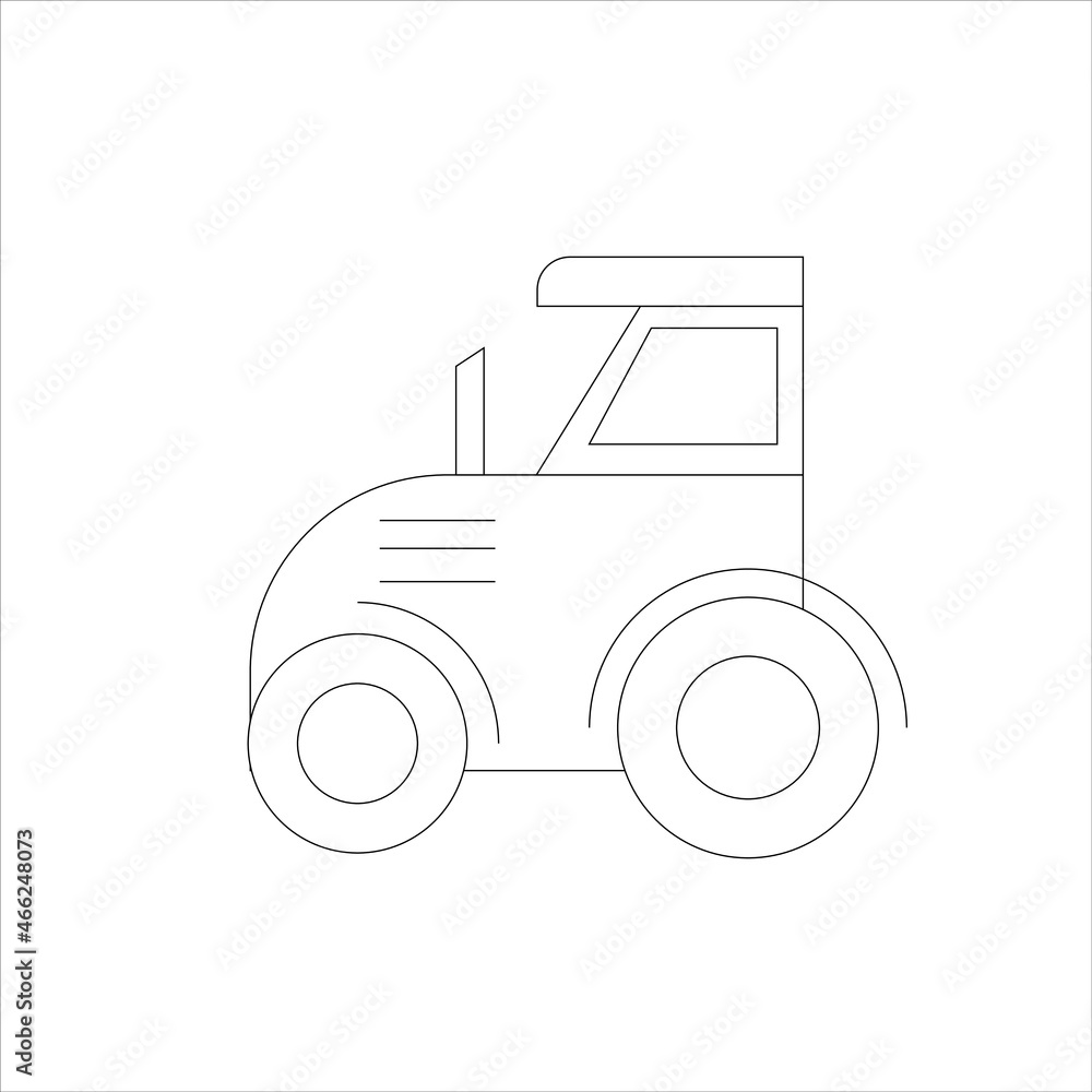 tractor icon isolated on white tractor icon isolated on white