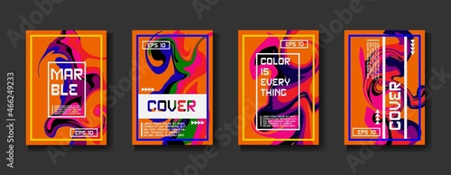 Mixture of acrylic paints. Liquid marble texture. Fluid art. Applicable for design cover, presentation, invitation, flyer, annual report, poster, desing packaging. Modern artwork - EPS10 Vector