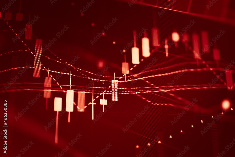 Candlestick chart in financial stock market on digital number background. Forex trading graphic design and Stock market trading trend as concept.
Candlestick chart in financial stock market on digital number background. Forex trading graphic design and Stock market trading trend as concept.