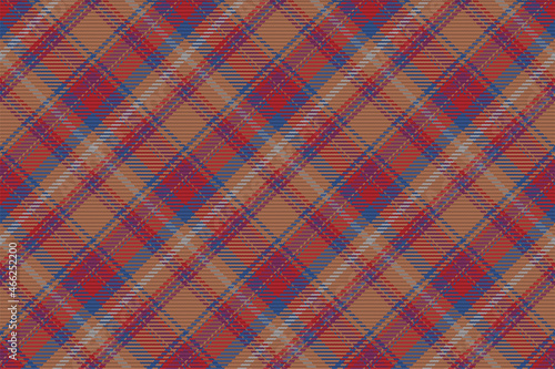 Seamless pattern of scottish tartan plaid. Repeatable background with check fabric texture. Vector backdrop striped textile print.