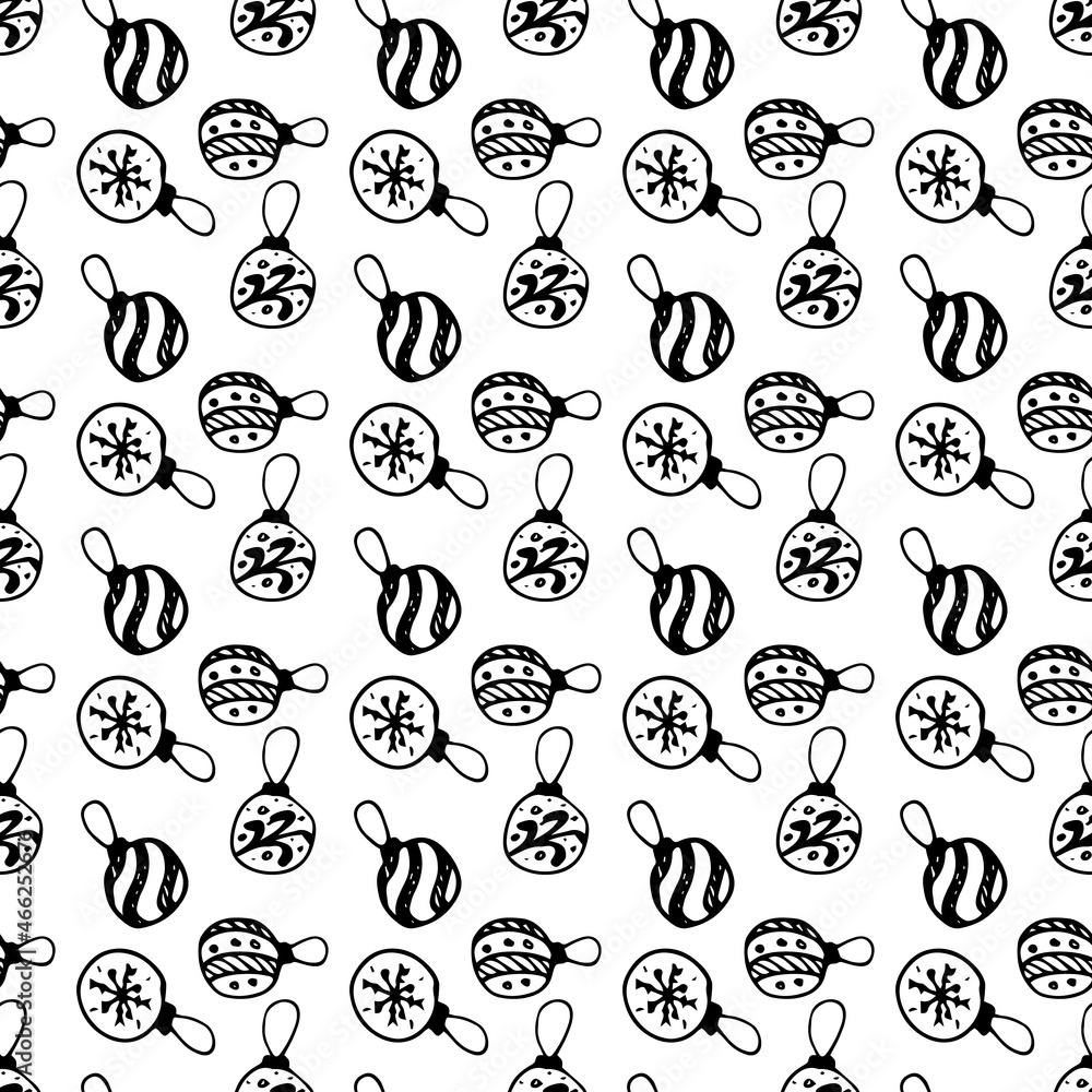 Fototapeta premium seamless pattern with christmas balls 