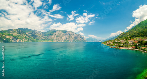 View from Malcesine Castle to the Lago di Garda in Summer