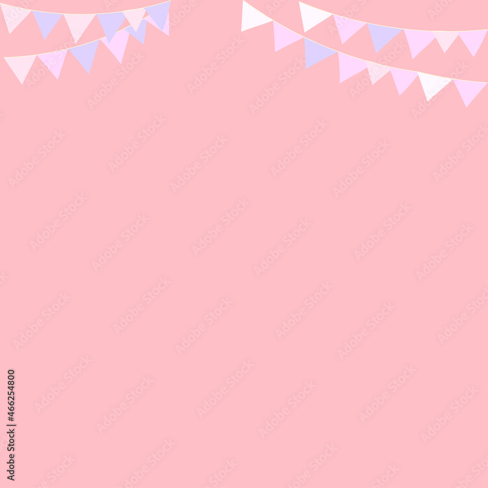 Flag triangle colorful on pink note abstract background vector. Cute plain texture. Flag triangle colorful on pink note abstract background vector. Cute plain texture.