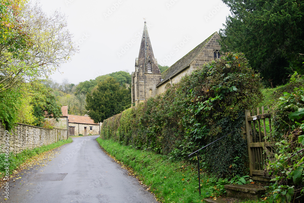 St Mary of the Virgin's Church, in the village of Rievaulx, Helmsley, North Yorkshire, England.