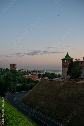 view of the Kremlin at dawn. Nizhny Novgorod