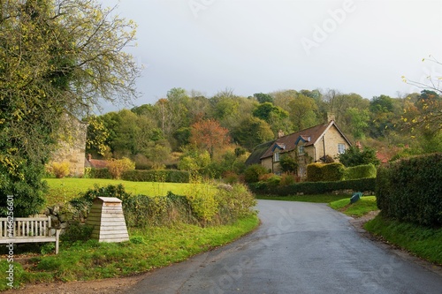 Wistful, autumnal melancholy, in the viallge of Rievaulx, Helmsley, North Yorkshire, England.