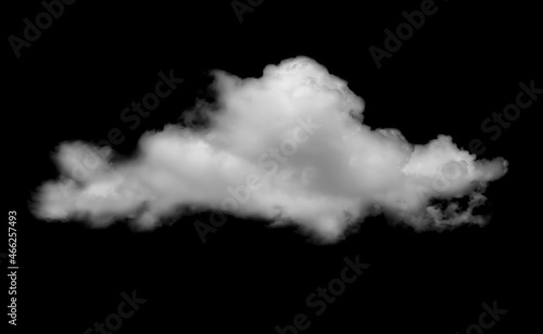 White clouds on black, isolated