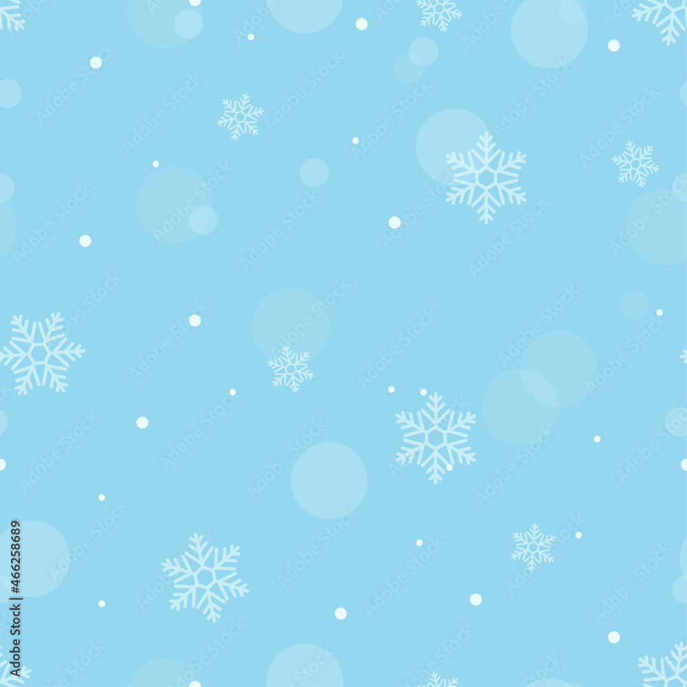 vector seamless snowflake pattern. snowflake background.