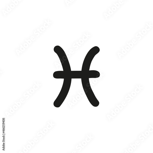 Doodle icon of the Pisces zodiac sign