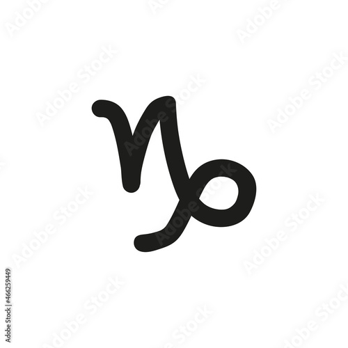 Doodle icon of the Capricorn zodiac sign.