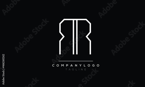 Abstract Letter Initial RR Vector Logo Design Template
