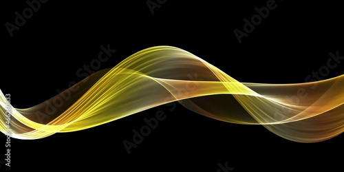  Abstract Golden Waves Background. Template Design © gojalia