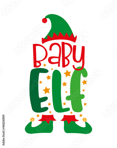 Baby ELF - cute elf hat and shoes. good for baby clothes, card, label, and other gifts desig for christmas