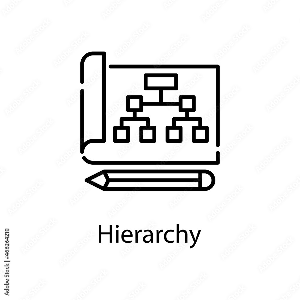 Hierarchy vector outline Icon Design illustration. Web Analytics Symbol on White background EPS 10 File Hierarchy vector outline Icon Design illustration. Web Analytics Symbol on White background EPS 10 File
