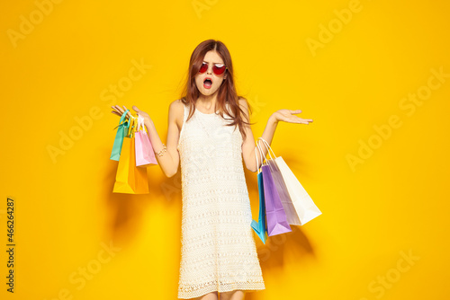 glamorous woman shopping entertainment lifestyle isolated background